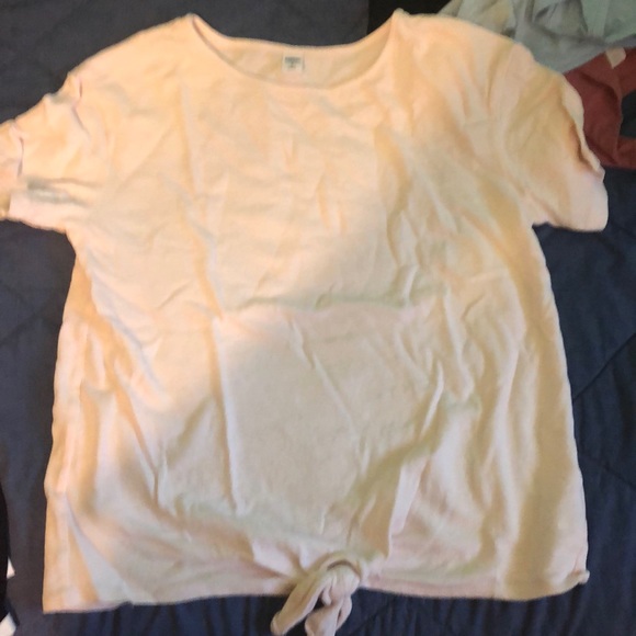 front knot plain tee - Picture 1 of 2